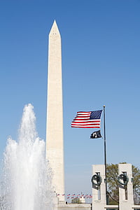 pencil tower beside US flag thumbnail