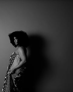 woman in tube dress grayscale photo thumbnail