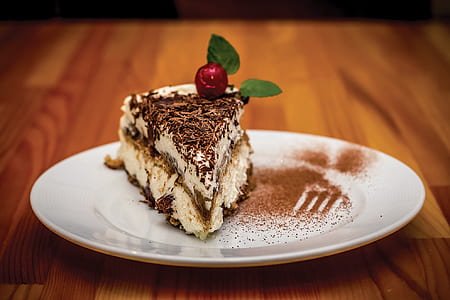 slice of cake on plate thumbnail