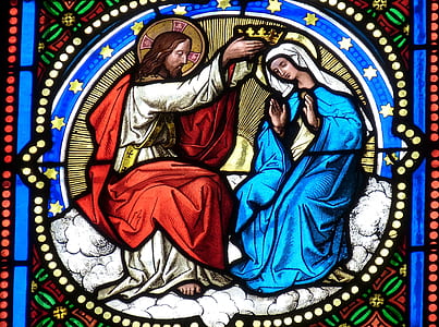 Jesus Christ and Virgin Mary wall decor thumbnail
