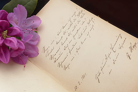 dedication card with flower thumbnail