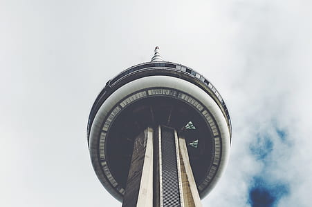 worm's-eye view photography of CNN Tower in Canada thumbnail