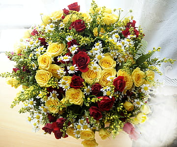 yellow and red flowers thumbnail
