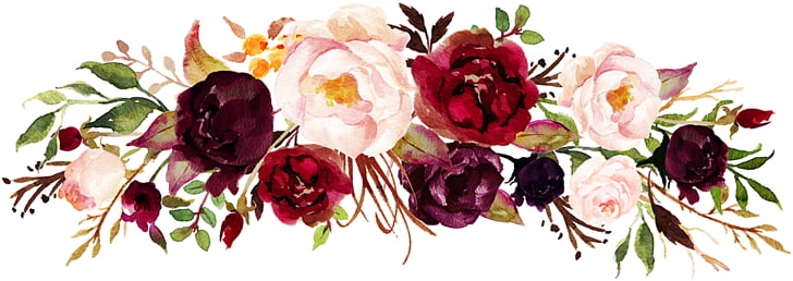 Marsala wine Wedding invitation Flower , watercolor rose, red and pink roses frame PNG clipart