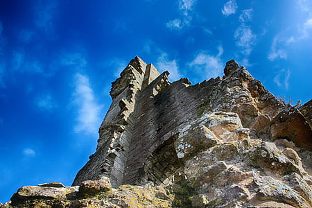 gray concrete hill top under blue sky during daytime thumbnail
