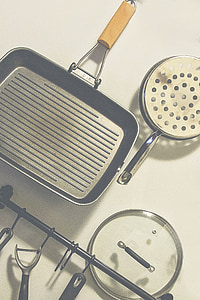 flat lay photography of black skillet thumbnail