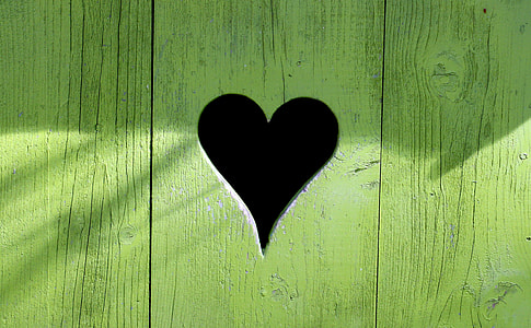 green wooden heart-cutout decor thumbnail
