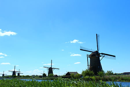 low-angle photography of windmill thumbnail