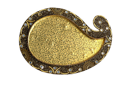 clear gemstone encrusted gold-colored accessory thumbnail