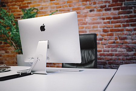 Modern office Interior with old vintage brick Wall thumbnail