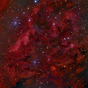 red galaxy digital wallpaper thumbnail