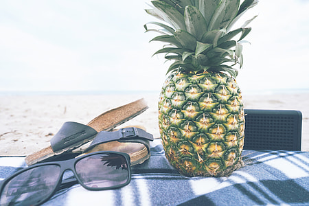 green pineapple near black frame sunglasses thumbnail