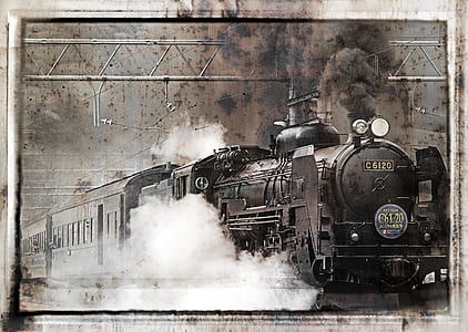 photo of black locomotive train thumbnail