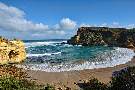 rock formation near shore thumbnail