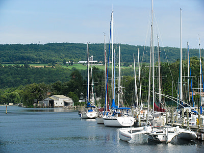 aerial photo of several sail boats thumbnail