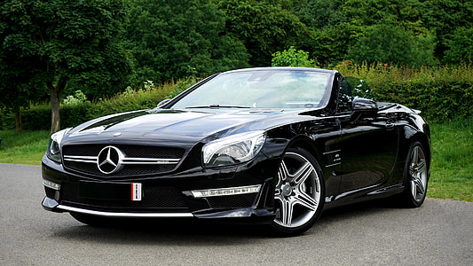 black Mercedes-Benz converitble thumbnail