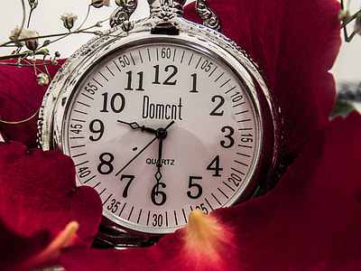 silver analog Domcnt pocket watch thumbnail