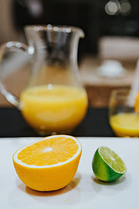 Morning work with a freshly squeezed citrus juice thumbnail