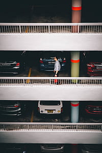 person standing on car parking lot thumbnail