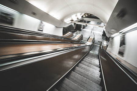 Underground Escalator in Motion thumbnail