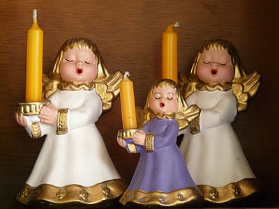three angels ceramic figurine decors thumbnail