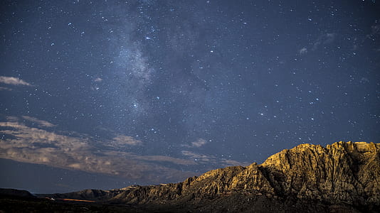 mountain under starry sky thumbnail