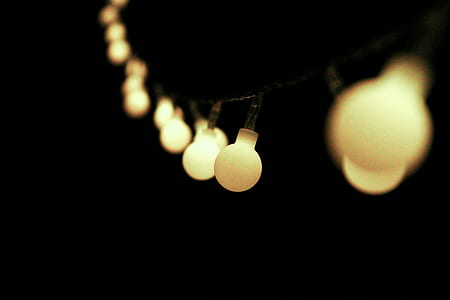 closeup photography of turned on string bulbs thumbnail
