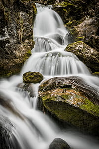 timelapse photography of waterfalls thumbnail