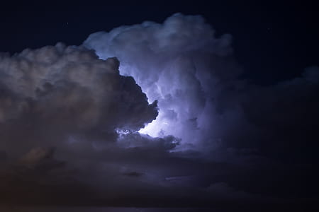 white clouds during night time thumbnail
