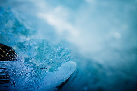 photograph, icicle, sea, ocean, water, waves thumbnail