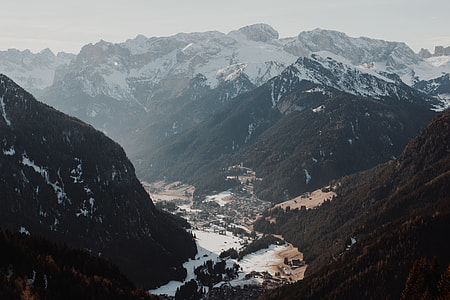 aerial photograph of mountain ranges thumbnail