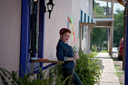 woman drinking Coca-Cola thumbnail
