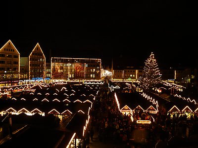 lighted houses during nighttime thumbnail