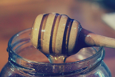 honey dipper filled with honey thumbnail