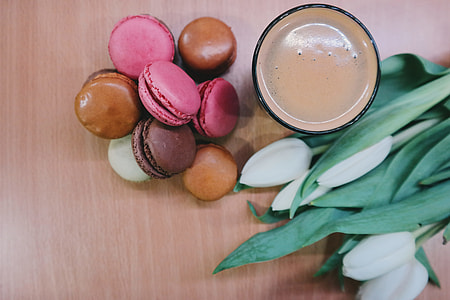 Macarons and coffee thumbnail