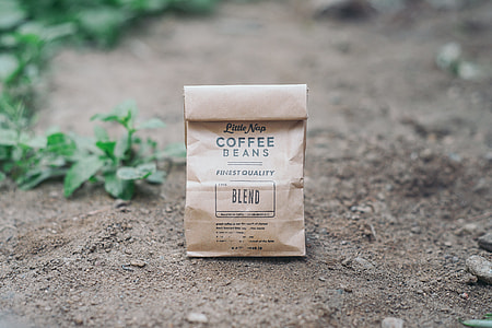 brown coffee beans paper bag thumbnail