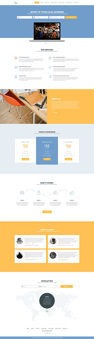 Free Business Theme PSD psd file