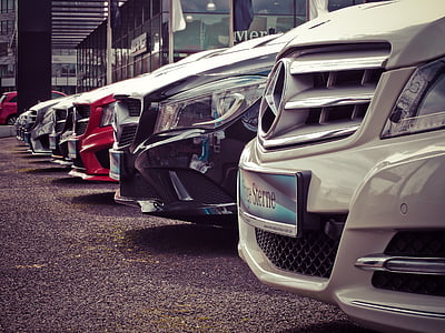 white Mercedes-Benz car park thumbnail