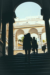 person walking on stair thumbnail