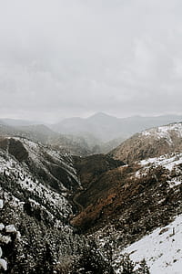 aerial view photography of snowy mountain thumbnail