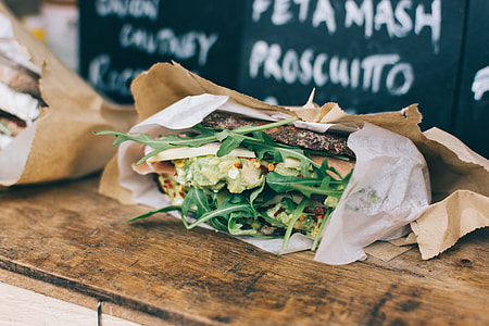 Healthy sandwiches with cheese and vegetables thumbnail