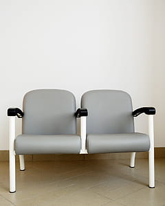 Chair in the waiting area of a modern building. thumbnail