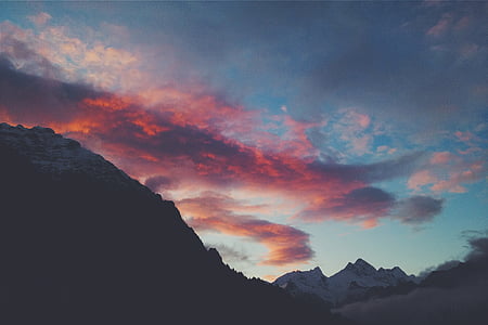 photo of mountains during golden hour thumbnail