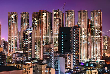 high-rise building at nighttime thumbnail