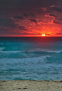 sunset over the horizon thumbnail