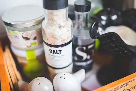 Side view of a  bottle with salt thumbnail
