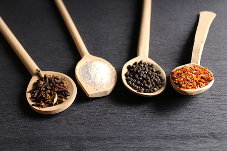 four assorted ingredients with spatulas thumbnail