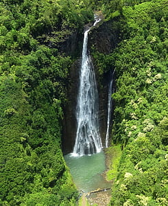 aerial photo of waterfalls in forest during daytime thumbnail