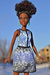 blue and white dressed doll thumbnail