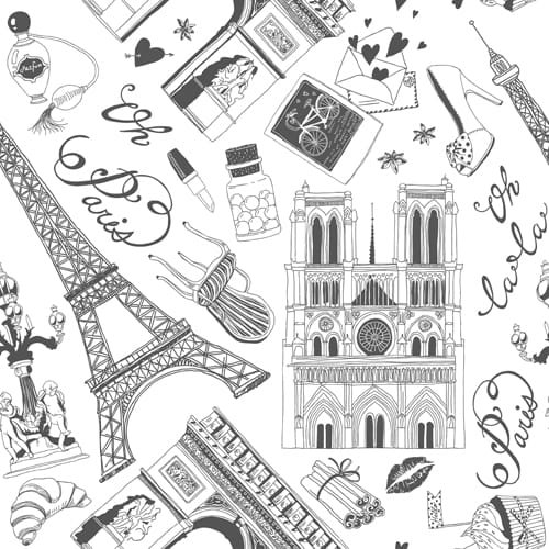 Fashion paris seamless pattern vectors 05 eps file